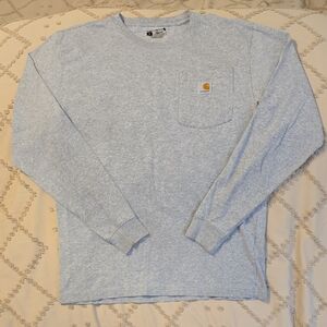 Carhartt Mens Long Sleeve Tee, Soft Cotton Blend, Loose Fit, S, EUC